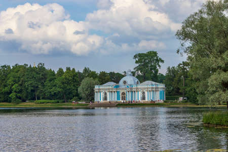 St. Petersburg, Russia - June, 27, 2021: Park near the Catherine Palace in Pushkin (Tsarskoe Selo).のeditorial素材