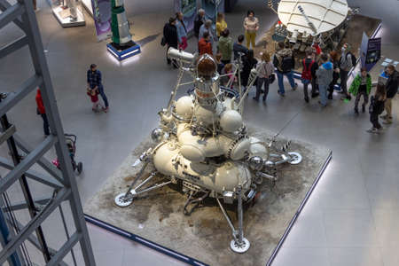 Kaluga, Russia - May, 02, 2021: Exhibits of the Museum of Cosmonautics in Kaluga. Space technologies of the Soviet Union.のeditorial素材
