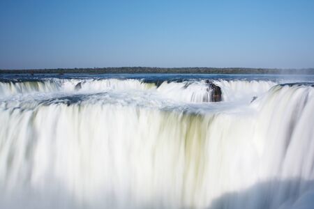 Iguazu Falls located on the border of Brazil and Argentina