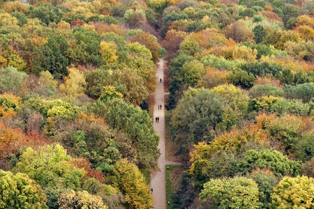 Autumn in Berlin from pictured from the Victory Columnの写真素材