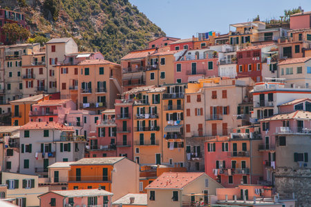 Views of Manarola in Cinque Terre, Italyの写真素材