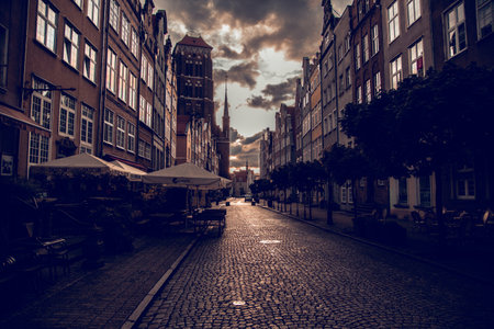 Views of the city center in Gdansk, Poland