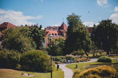 Views from the city of Visby on the Swedish island of Gotlandのeditorial素材