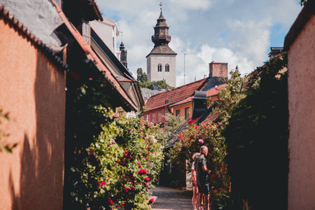 Views from the city of Visby on the Swedish island of Gotlandのeditorial素材