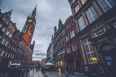 Views of the city center in Gdansk, Poland