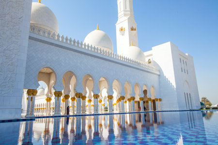 Views from around the Sheikh Zayed Grand Mosque in Abu Dhabi