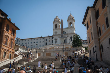 Spanish Steps in Rome, Italyの写真素材