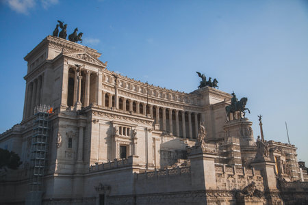 Victor Emanuele II Monument in Rome, Italyの写真素材