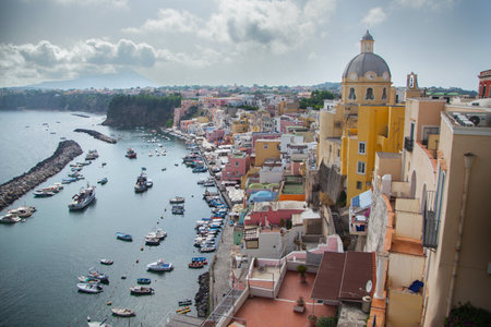 Views of Procida Island in Italyの写真素材