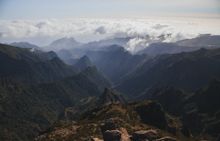 Views from Pico do Arieiro Hike in Madeira, Portugalの写真素材