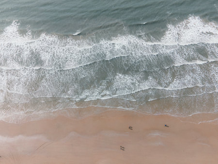 Aerial views of Lokken in Western Denmark