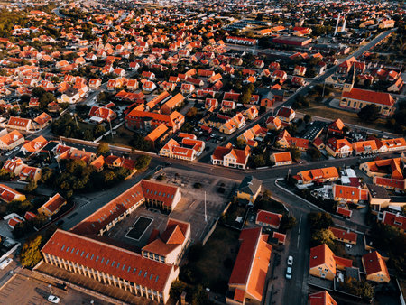 Aerial views of Skagen in Northern Denmark