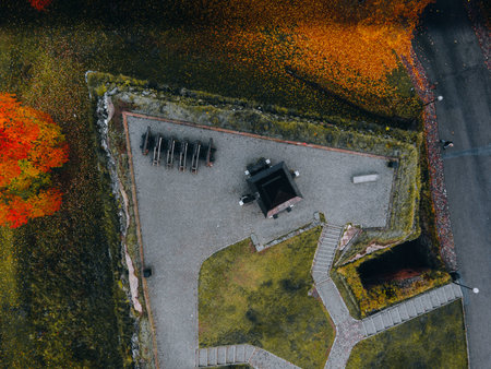 Aerial views of Uppsala in Eastern Swedenの写真素材