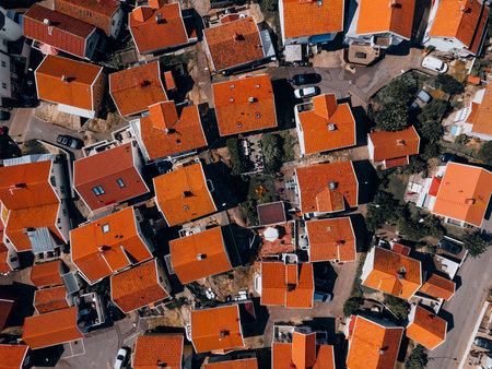 Aerial views of SmÃ¶gen in Western Swedenの写真素材