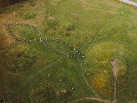 Aerial views of Anundshog in Vasteras, Sweden