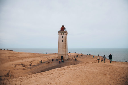 Aerial views of Rubjerg Knude in Denmark