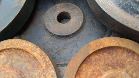 weight plates oldの写真素材