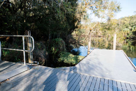 The landscape of New Tampa and Hillsborough river in Floridaの写真素材