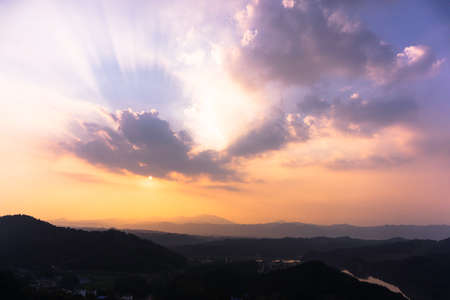 sunset sceneryの写真素材