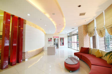 Warm and bright indoor hallの写真素材