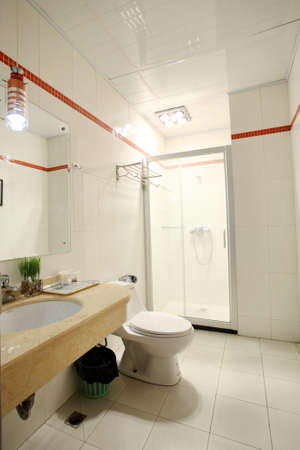 A toilet photos, spacious bathroomの写真素材