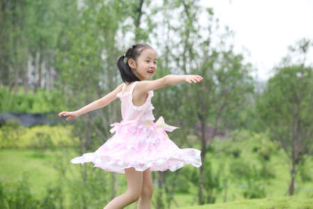 children playing in the parkの写真素材