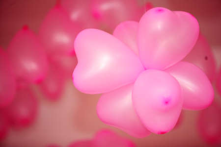 Pretty pink balloon picture background blurの写真素材