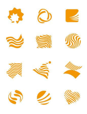 Abstract design template, round and curved patternsのイラスト素材