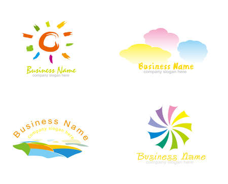Corporate logo templates, material identification systemのイラスト素材