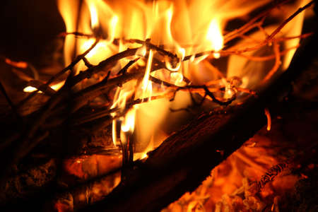 night inside the flame,burning bonfire
