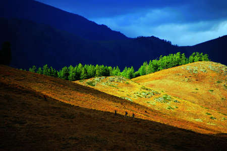 Valley light and shadow の写真素材