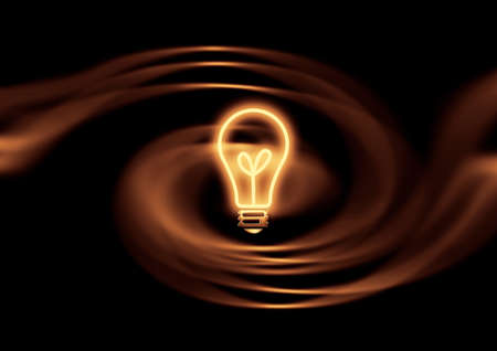 Lamp, symbolizing the light, in the dark, gives people hope の写真素材