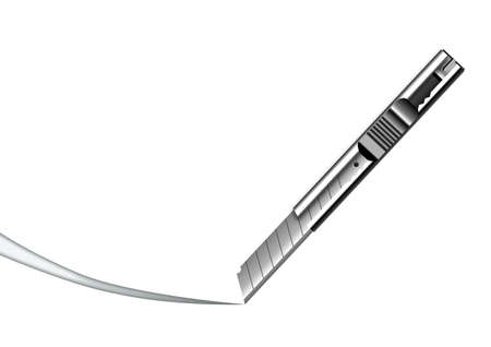A paper knife on white background のイラスト素材