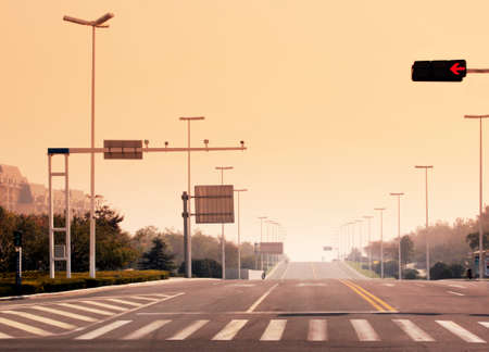 Mark traffic and pedestrian crossing the roadの写真素材