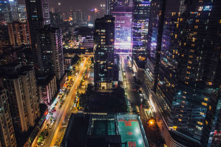 Night view of Guangzhou city