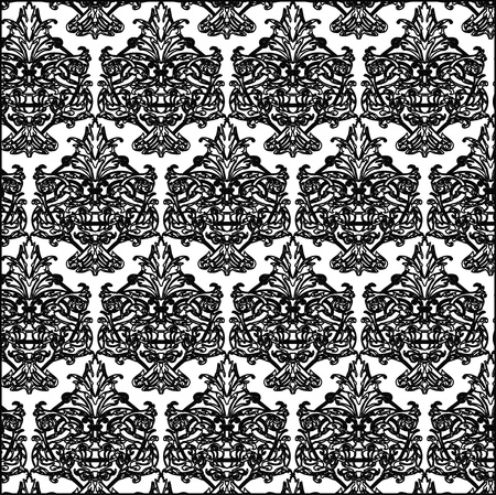 Abstract monochrome Elegant seamless pattern.のイラスト素材