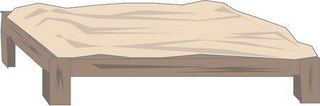 bed isolated on white のイラスト素材