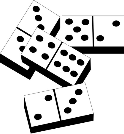 Vector white dominosのイラスト素材