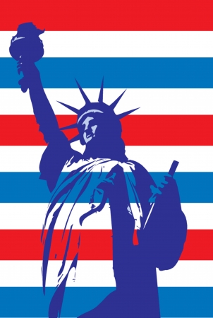 Statue of liberty in New Yorkのイラスト素材