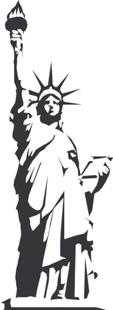 Statue of liberty in New Yorkのイラスト素材