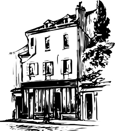 House Icon. Black and whiteのイラスト素材