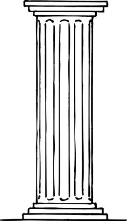 Antique column pillarのイラスト素材