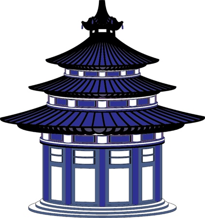 japanese templeのイラスト素材