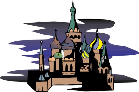 saint basil cathedral illustrationのイラスト素材