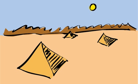 pyramids of egyptのイラスト素材