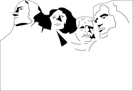 Presidents of Mount Rushmoreのイラスト素材