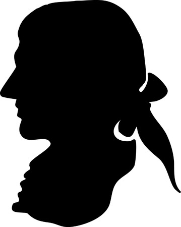 Vector illustration silhouette of George Washington のイラスト素材