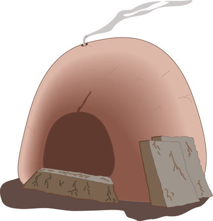 cartoon indians tepeeのイラスト素材