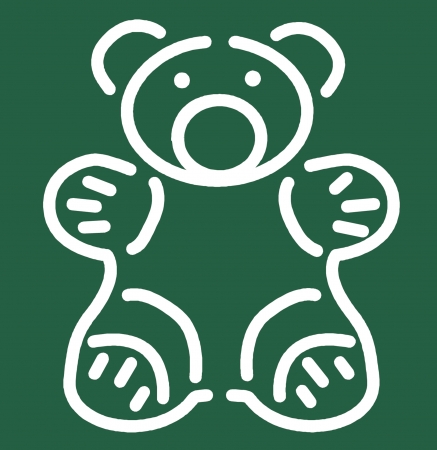  teddy bear isolated on white のイラスト素材