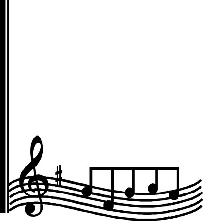 Corners Musical notes  のイラスト素材